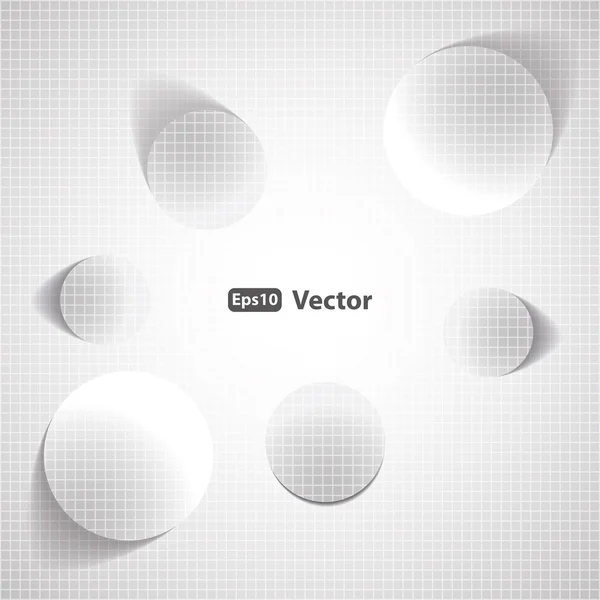 Abstracte achtergrond: Cirkels met slagschaduwen — Stockvector