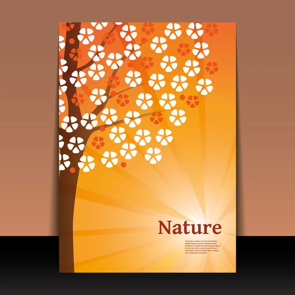 Natur - Flyer oder Cover-Design — Stockvektor