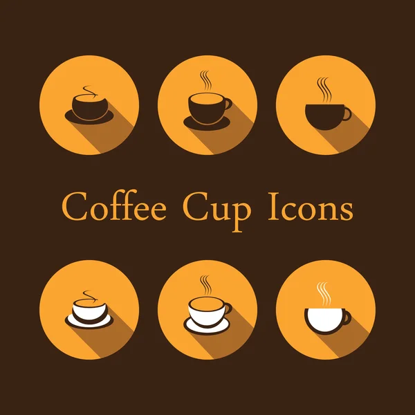 Coffee Cup Icons — Stock Vector