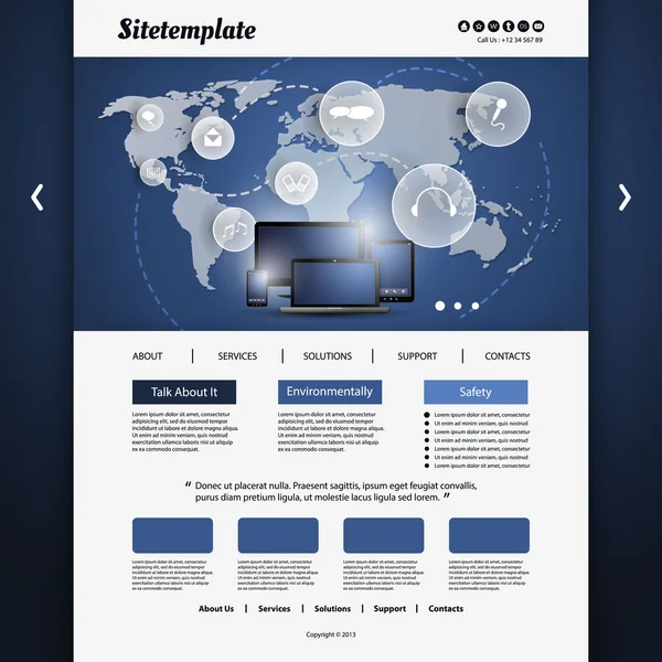 Website-Vorlage — Stockvektor