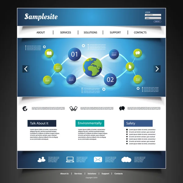 Website Template — Stock Vector