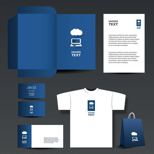Design von Briefpapier-Vorlagen - Geschäftsset — Stockvektor