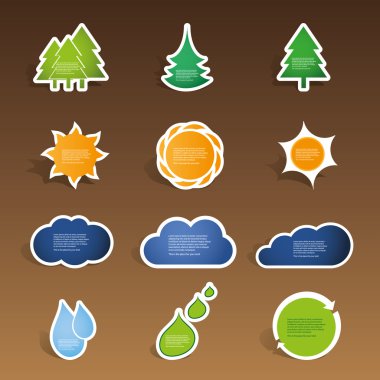 renkli etiket, Etiketler