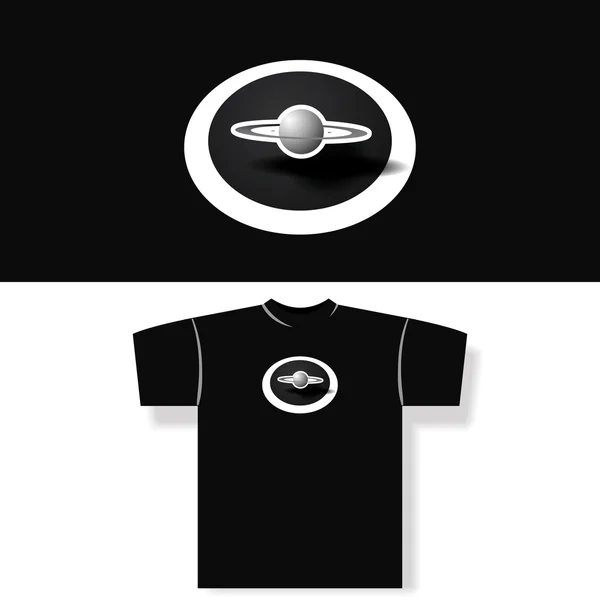 Saturne - conception de t-shirt — Image vectorielle