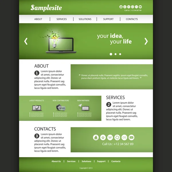 Modèle de site Web — Image vectorielle