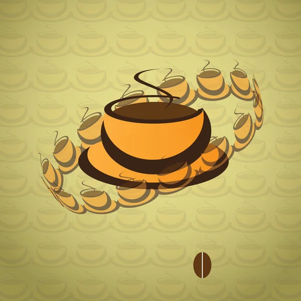 Copa de café con fondo abstracto — Vector de stock