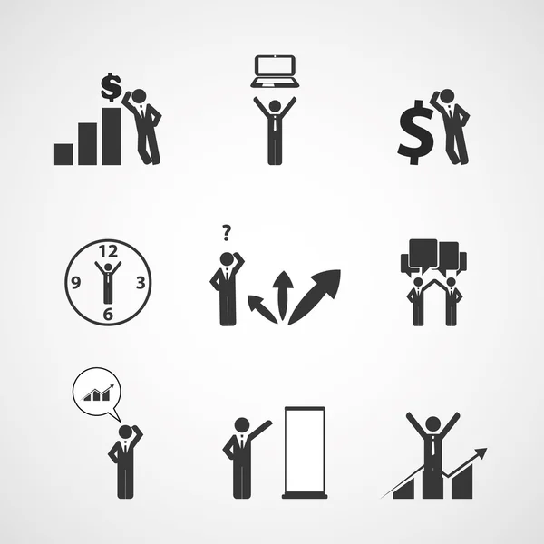 Figures, People's Icons - Business Concept Design — Stock Vector
