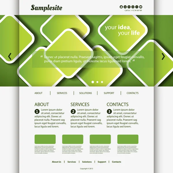 Plantilla web — Vector de stock