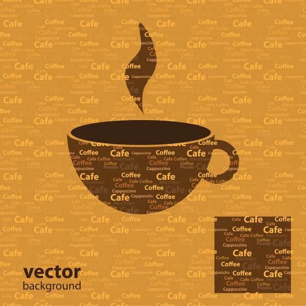 Чашка кофе с абстрактным фоном — стоковый вектор