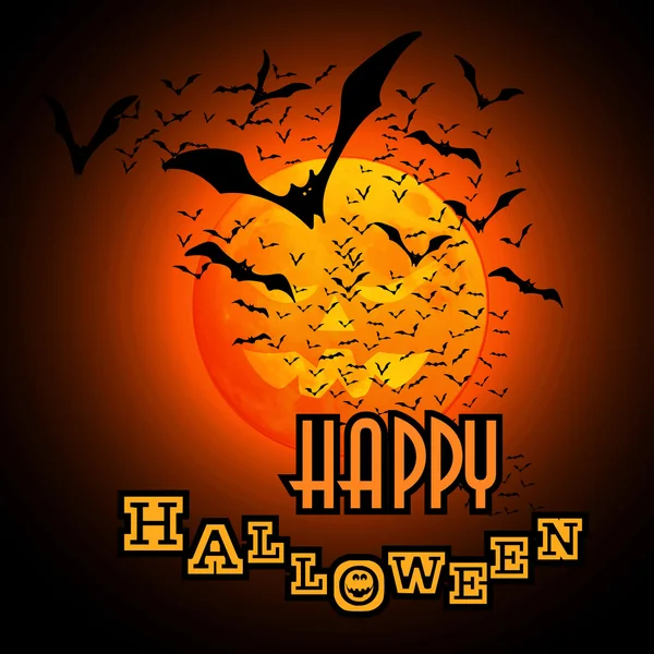 Happy Halloween Card - Illustrazione vettoriale — Vettoriale Stock