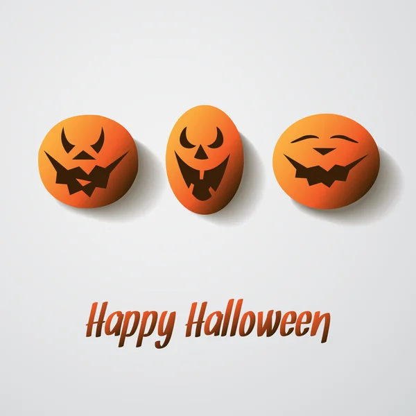Tarjeta feliz Halloween - Ilustración vectorial — Vector de stock