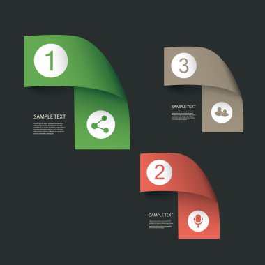 Kağıt şerit infographics tasarım