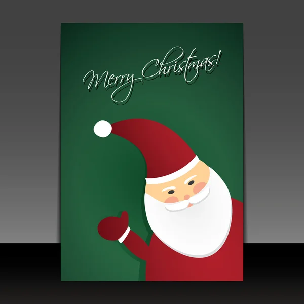 Christmas Card with Santa Claus — Stock Vector