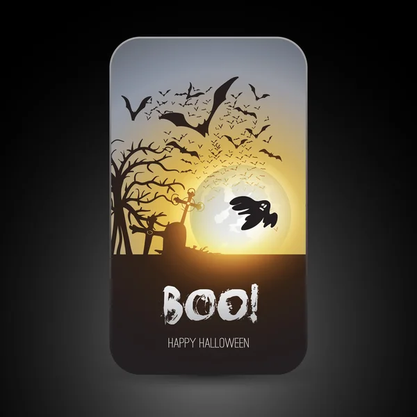 Diseño de tarjeta de felicitación Halloween — Vector de stock