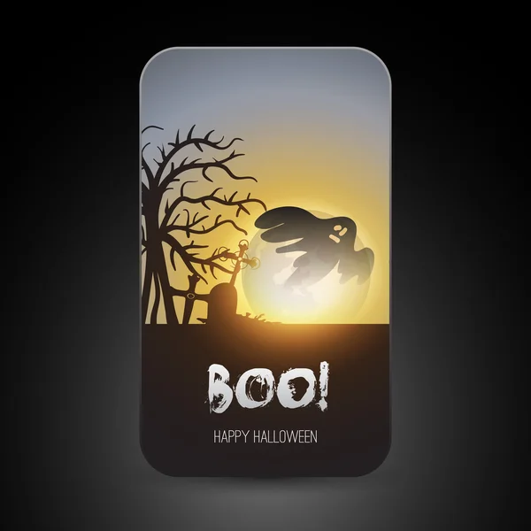 Diseño de tarjeta de felicitación Halloween — Vector de stock