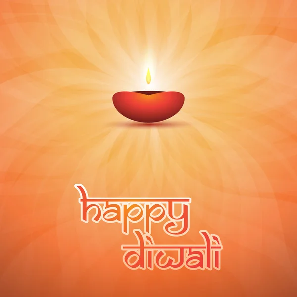 Tarjeta Diwali feliz - Vector de fondo Ilustración — Archivo Imágenes Vectoriales