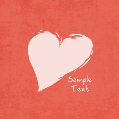 Grunge geçmiş boyalı kalp - arka plan tasarımı ile