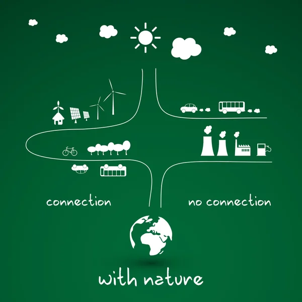 Conception d'infographie écologique — Image vectorielle