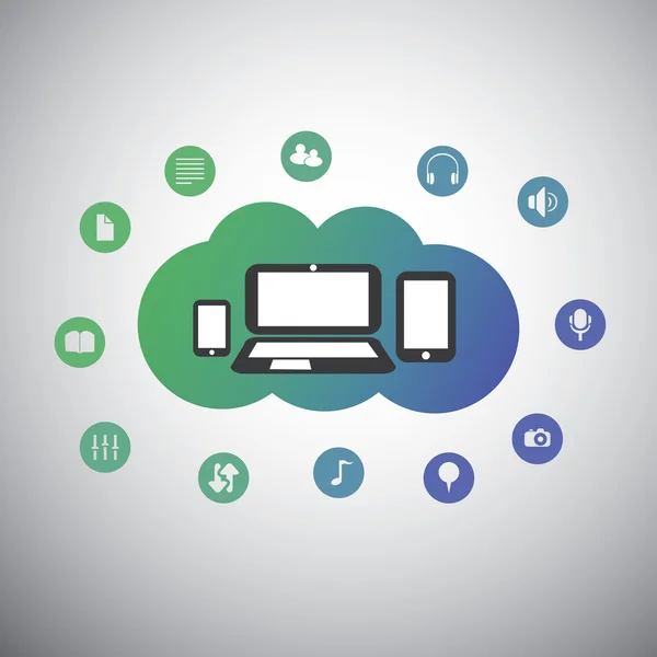 Concepto de computación en nube — Archivo Imágenes Vectoriales