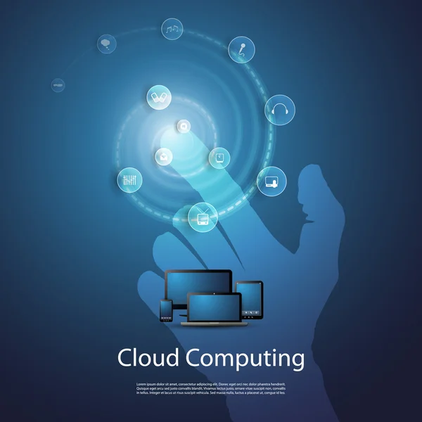 Concepto de computación en nube — Archivo Imágenes Vectoriales