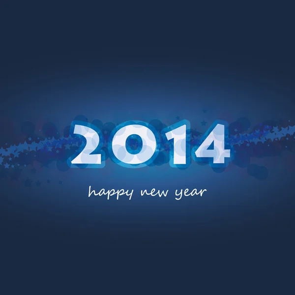 Nyårskort, täcka eller bakgrund mall - 2014 — Stock vektor