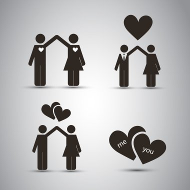 aşk - simgesini tasarımlar