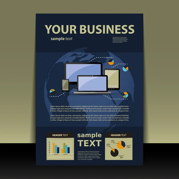 Flyer of dekking ontwerp - business — Stockvector