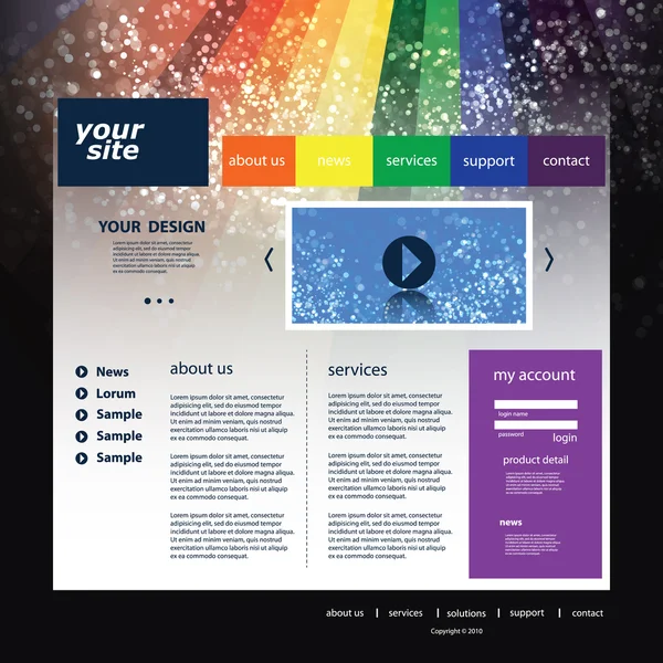 ウェブサイトテンプレート — ストックベクタ
