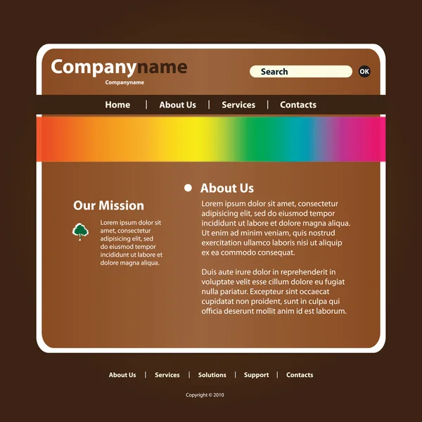 Website Template Vector — Stock Vector