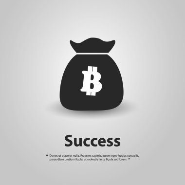 finansal başarı ile bitcoin - konsept illüstrasyon