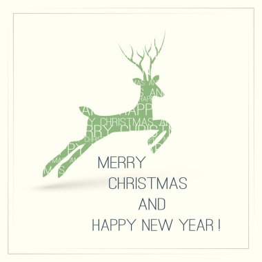 Geyikli Noel kartı