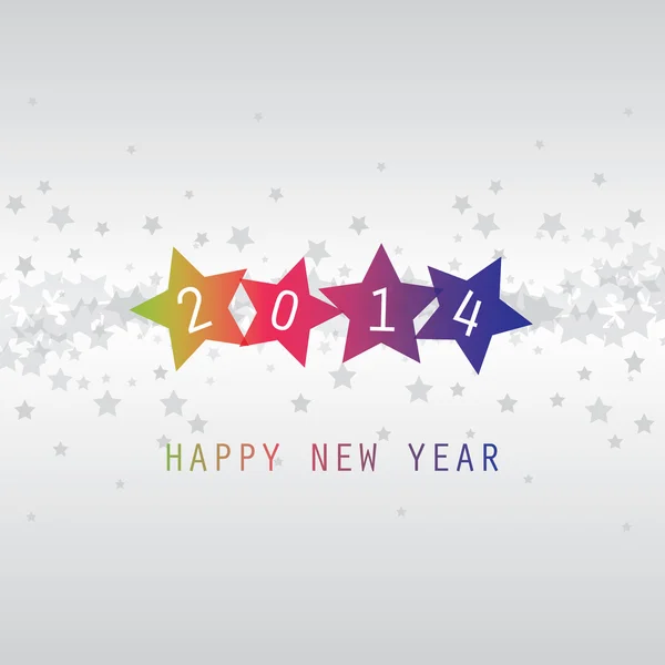 New Year Card - Happy New Year 2014 — Stock Vector