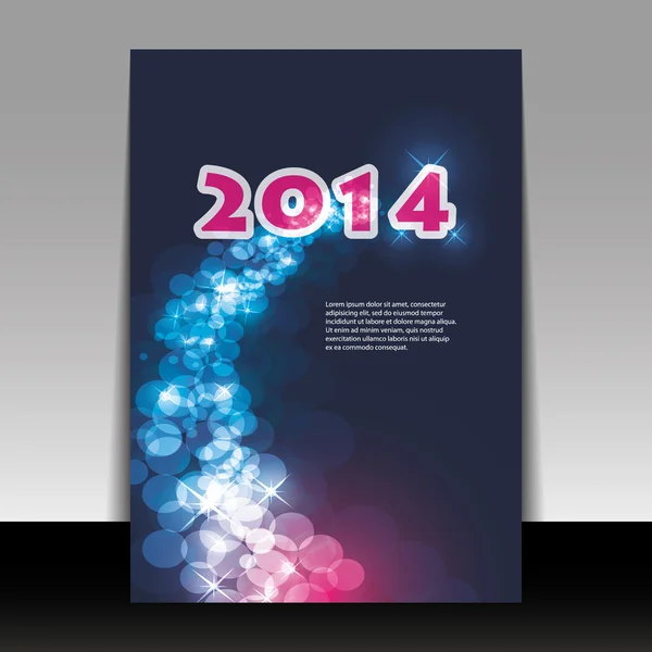 新的一年卡背景-2014 — 图库矢量图片