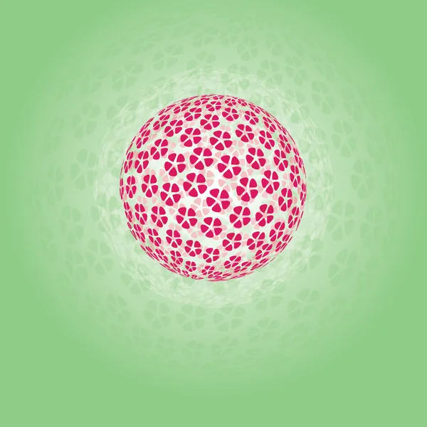 Vector de diseño floral Globe — Vector de stock