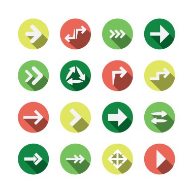 düz ok simgesi tasarımlar seti