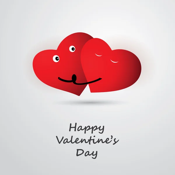 Valentine 's Day Card Design Template Illustration for Your Greeting Card (dalam bahasa Inggris). - Stok Vektor
