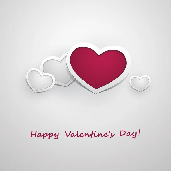 Aftelkalender voor Valentijnsdag kaart ontwerp - sjabloon illustratie voor uw wenskaart — Stockvector