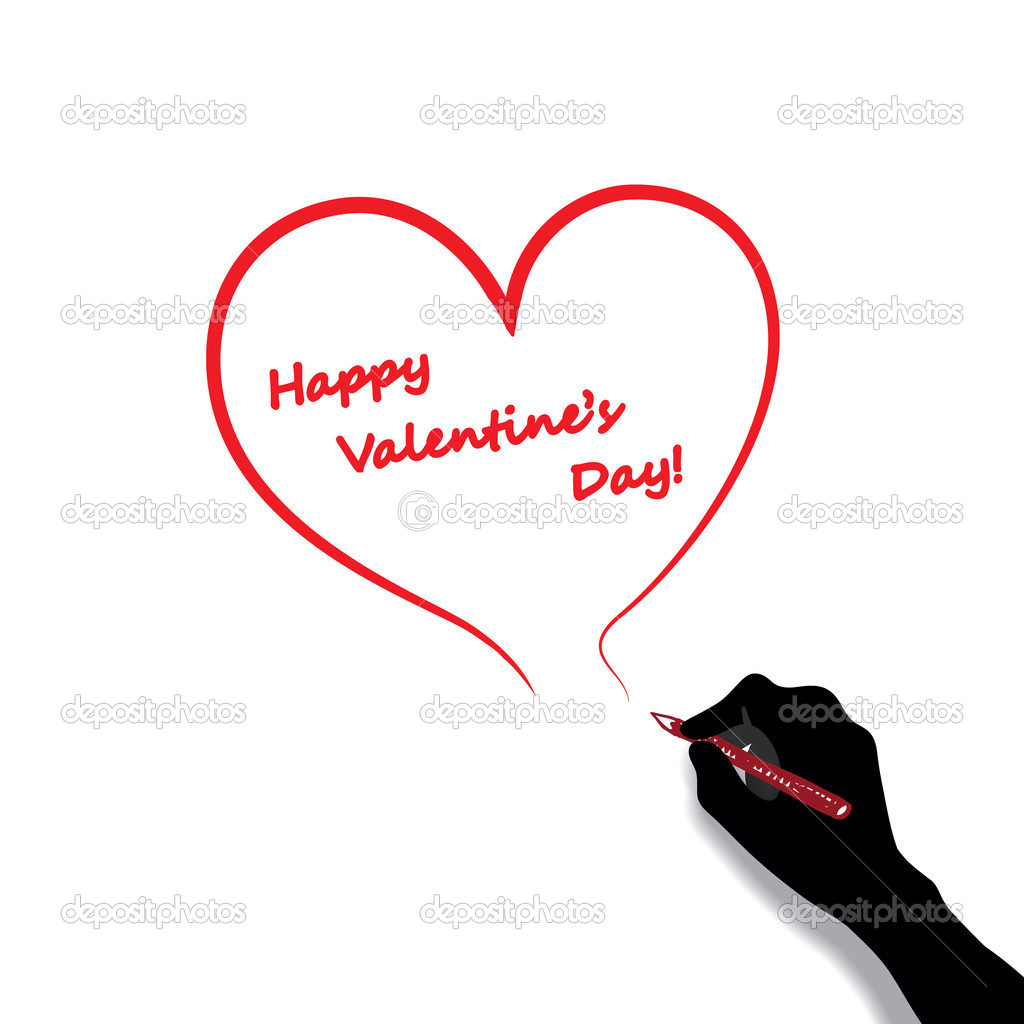 Valentine's Day Card Design - Template Illustration for Your Greeting Card