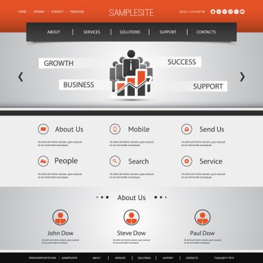 iş, bağlantı, ağ - web sitesi şablonu