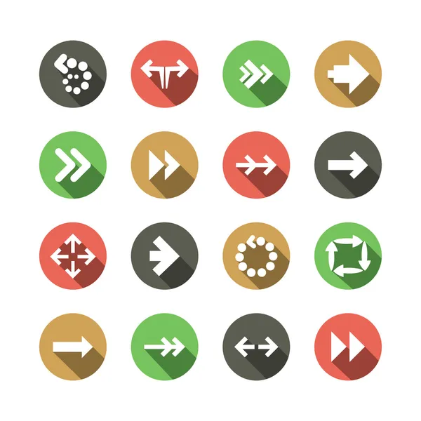 Set of Flat Arrow Icon Designs — Stock Vector