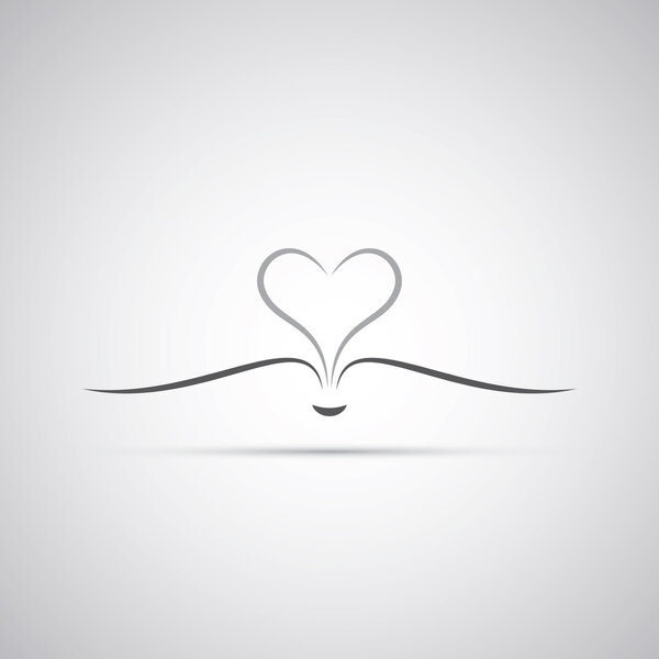 Книга с открытыми страницами, формирующая сердце - Дизайн икон
