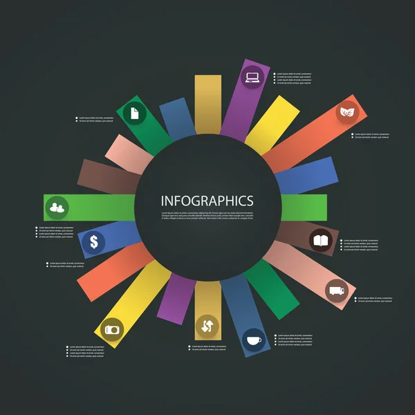 Diseño infográfico - Gráfico — Vector de stock