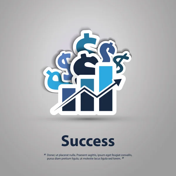 Success - Graphic Design Concept — Stock Vector