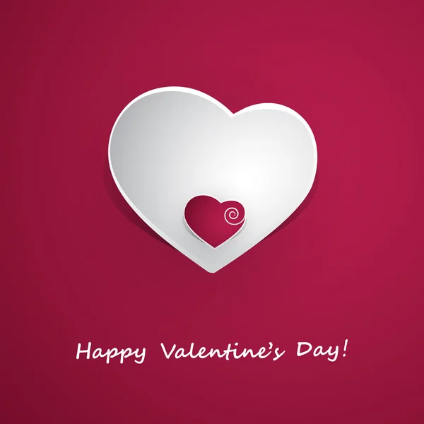 Aftelkalender voor Valentijnsdag kaart ontwerp - sjabloon illustratie voor uw wenskaart — Stockvector