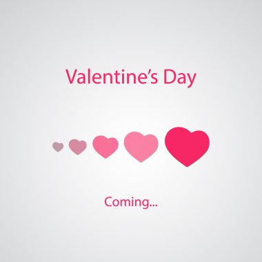 Valentine's Day's Coming - Greeting Card Concept clipart