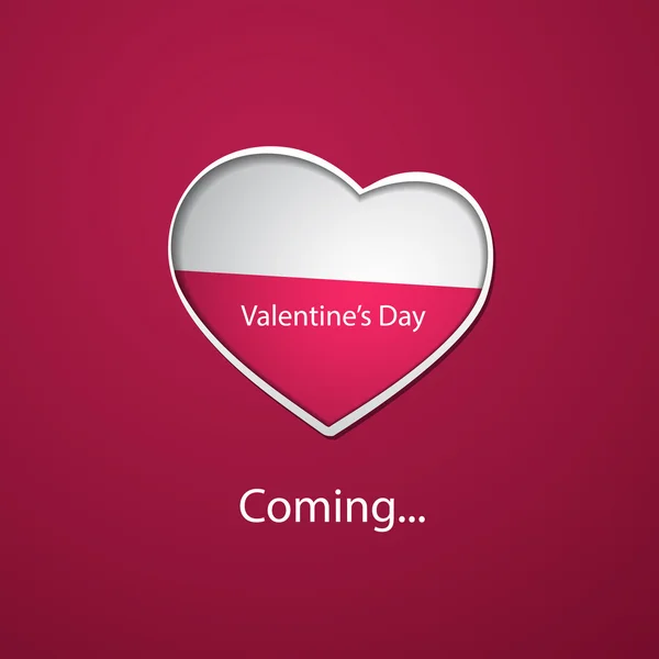 Valentine's day coming - wenskaart concept — Stockvector