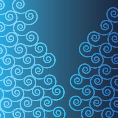 Blue Curled Background clipart