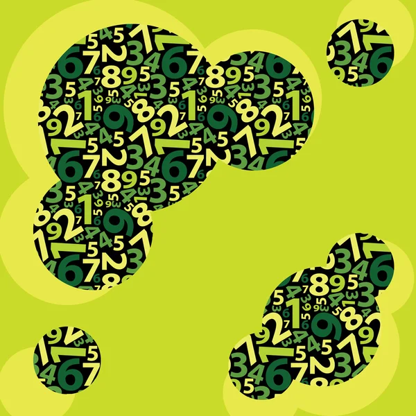 Зеленый фон с числами — стоковый вектор