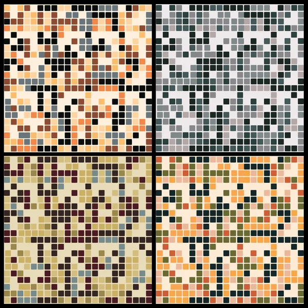 4 milieux mosaïques colorés — Image vectorielle