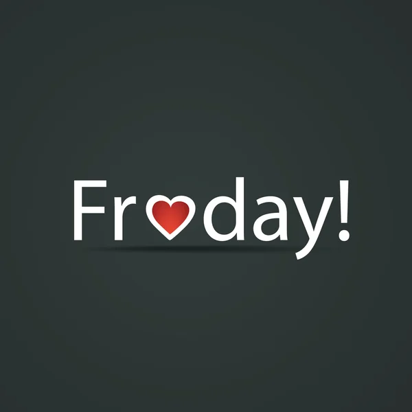 I Love Friday - Conceito de Design — Vetor de Stock